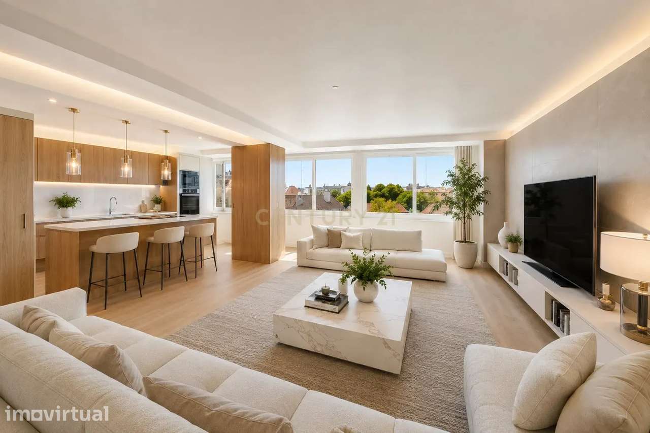 T3 totalmente remodelado em Alvalade | Luminosidade, conforto e locali - Grande imagem: 2/60