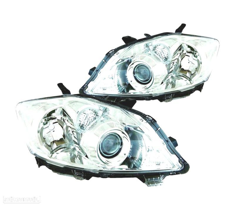 FARÓIS PARA TOYOTA AURIS 10-13 FUNDO CROMADO - 1