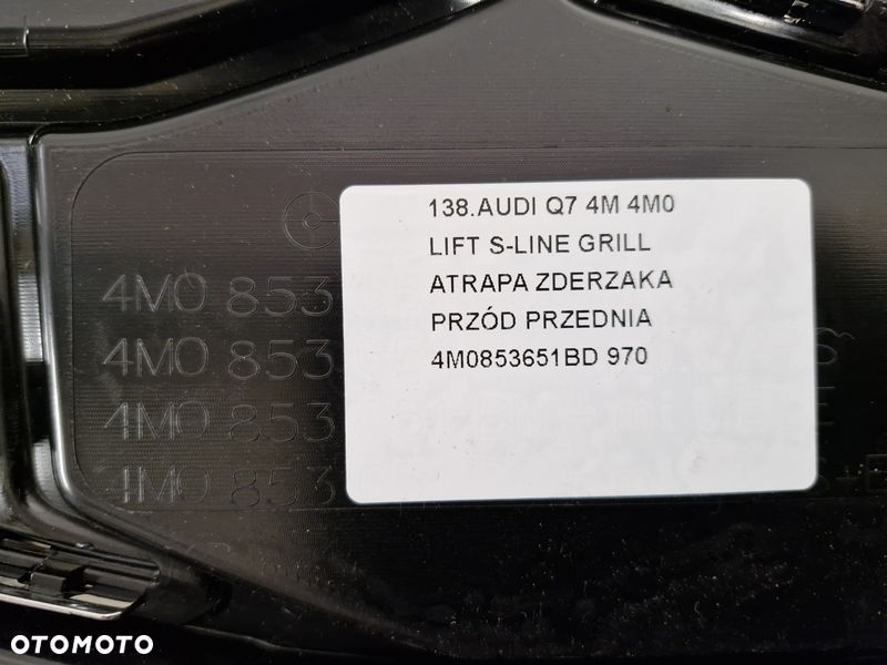 AUDI Q7 4M 4M0 LIFT S-LINE GRILL ATRAPA ZDERZAKA PRZÓD PRZEDNIA 4M0853651BD - 8