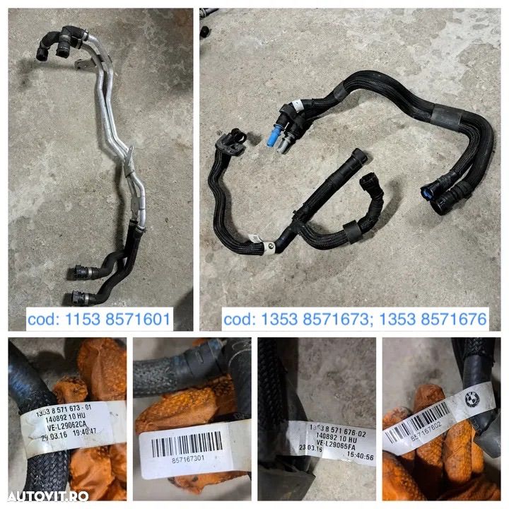 Anexe motor bmw 740XD G11 G12 G14 G15 G16 G30 G31 G32 B57 D30B euro 6 diesel motorina furtun motor combustibil cablaj releu bujii gat admisie buson alimentare ulei senzor contrapresiune evacuare - 3