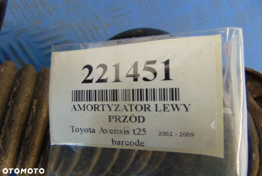 TOYOTA AVENSIS T25 1.8B AMORTYZATOR LEWY PRZÓD - 9