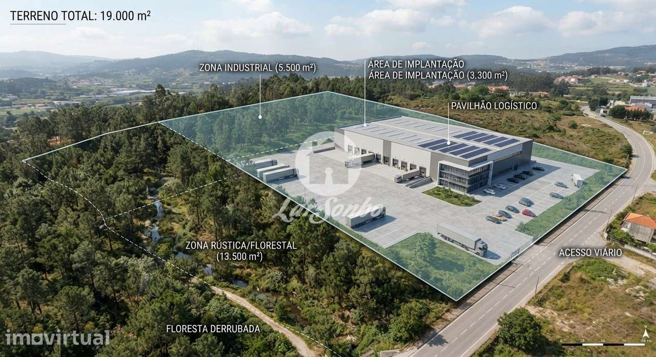 Terreno Industrial de Excelência com 19.316 m² em Foz do Sousa, Gon...