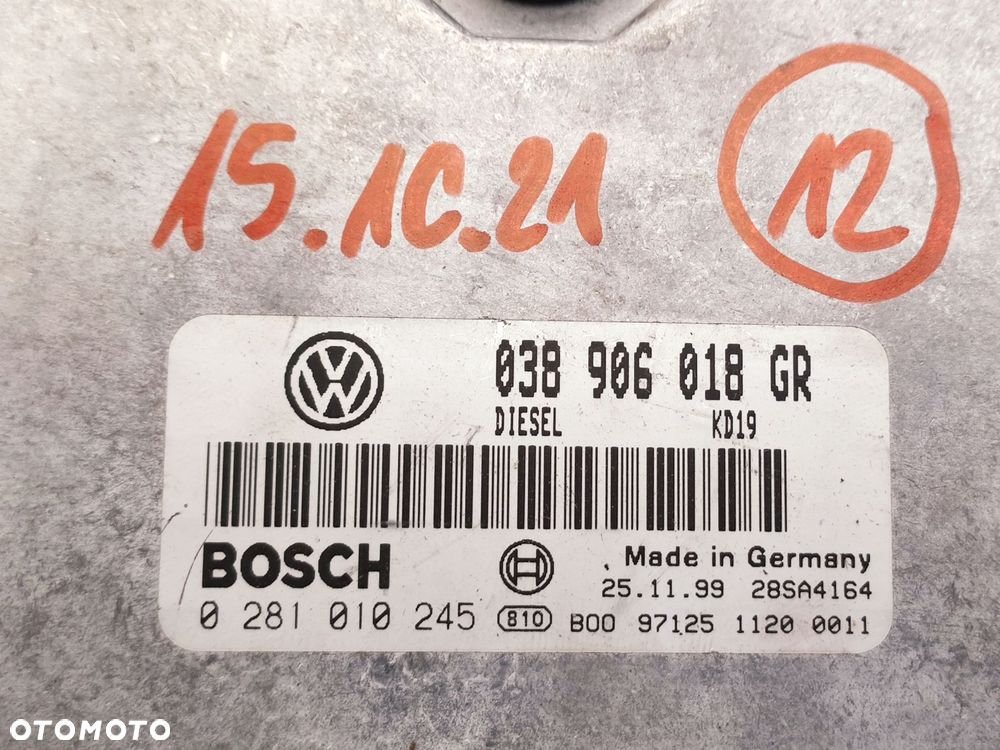 vag ecu 1,9 tdi komputer sterownik silnika 038906018gr - 3