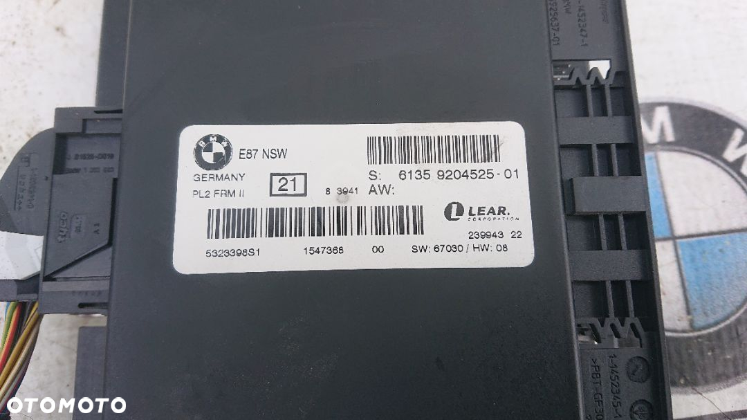 BMW E87 E81 Moduł Świateł 9204525 - 2