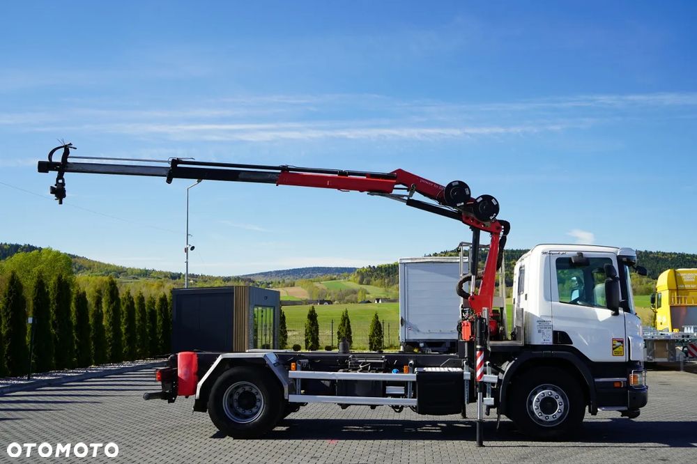 Scania P 250 / 4X2 / SIŁOWNIK DO WYWROTU /  + HDS HMF 635 K2 /  / MAX WYSÓW 7 M / STEROWANIE RADIOWE / ROTATOR /  EURO 6 - 7