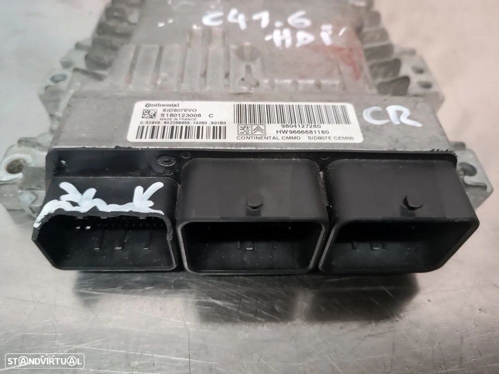UNIDADE / CENTRALINA DO MOTOR PEUGEOT 308 / 3008 / 508 / CITROEN C4 / PICASSO / C5 1.6HDI SID 807EVO S180123008 C 9804127280 9666681180 - 4