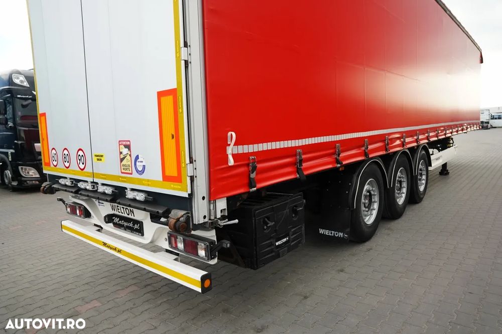 Wielton / CORTINĂ STANDARD / REMORCA DIN OȚEL - 9 M / AXĂ CULISANTĂ / ACOPERIȘ CULISANT / SAF / - 13