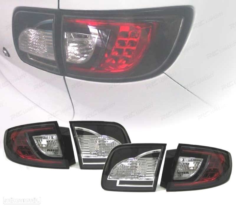 FAROLINS MAZDA 3 03-08 LED PRETO - 1