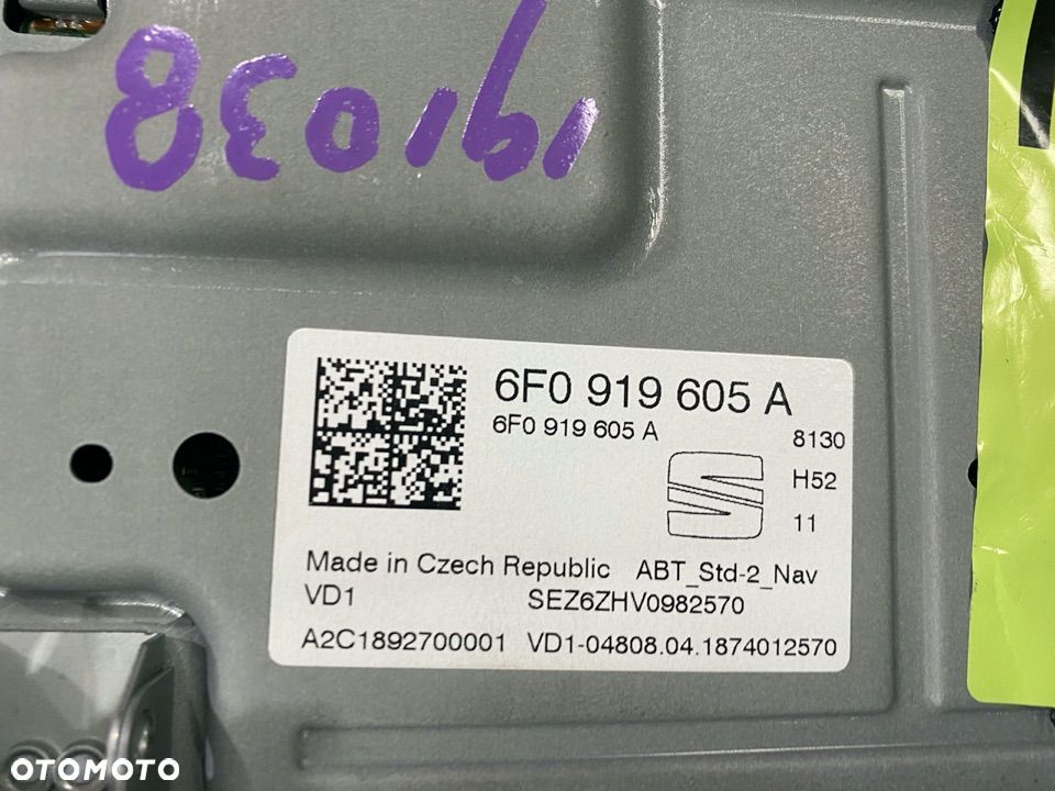 SEAT ARONA nawigacja wyświetlacz 6F0919605A - 2