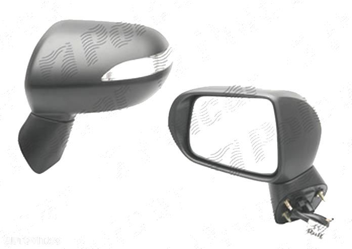 Oglinda exterioara Honda Jazz/Fit (Gd), 2005-10.2008, stanga/dreapta, reglare electrica; carcasa neagra, grunduit; geam convex; cromat; cu semnalizare, View Max - 1