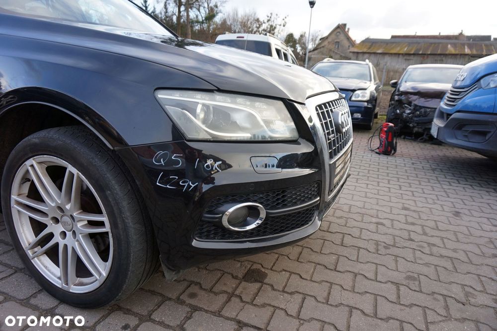MASKA ZDERZAK BŁOTNIKI LAMPY Q5 I 8R LZ9Y XENON SPRYSKI S-LINE AUDI 2008-2012 CZARNY PRZÓD KOMPLETNY - 23