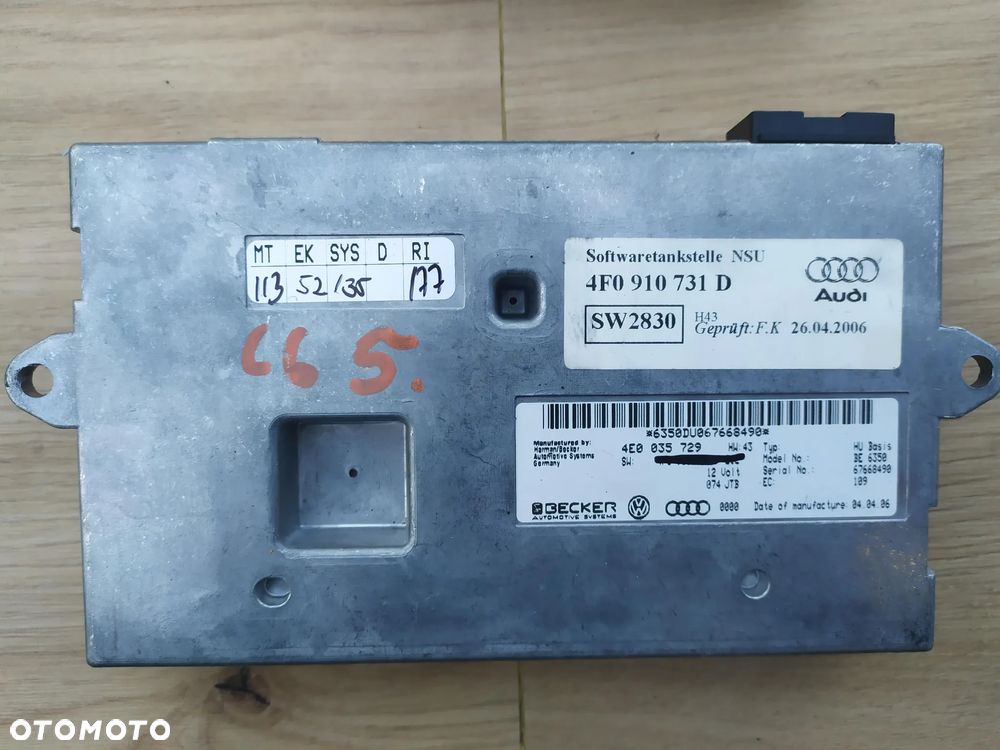 AUDI A6 C6 MODUŁ MMI SPRAWNY 4F0910731D - 1
