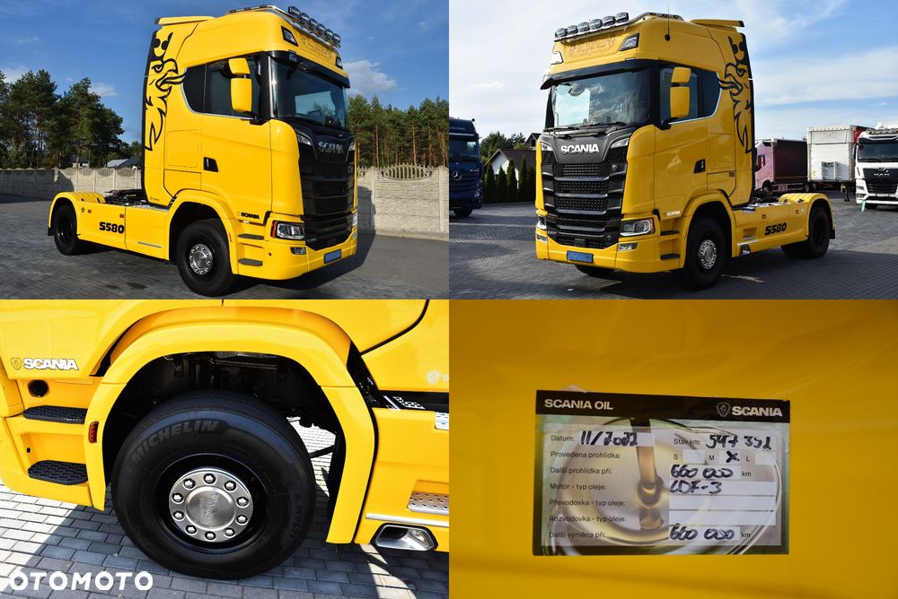 Scania S580 V8 !  / FULL OPCJA / CAŁA NA PODUSZKACH  / SKÓRA / FULL LED / HYDRAULIKA  / KLIMA POSTOJOWA  / FULL LED / STANDARD / RETARDER / FULL SERWIS ASO SCANIA ! Jak nowa ! ! - 39