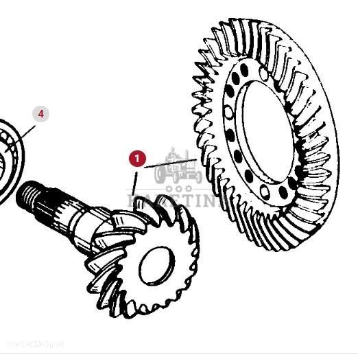Fendt Favorit 514 Wałek Atakujący z Kołem Zębatym Atak CZĘŚCI F514300020010 - 1