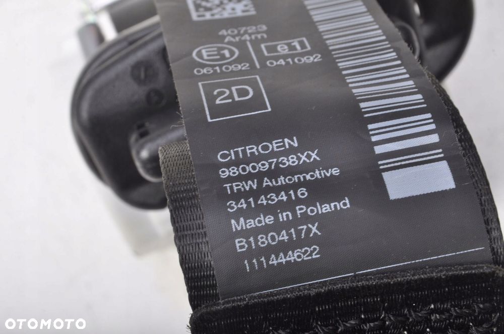 CITROEN C4 CACTUS PAS BEZPIECZEŃSTWA PRAWY TYŁ - 3