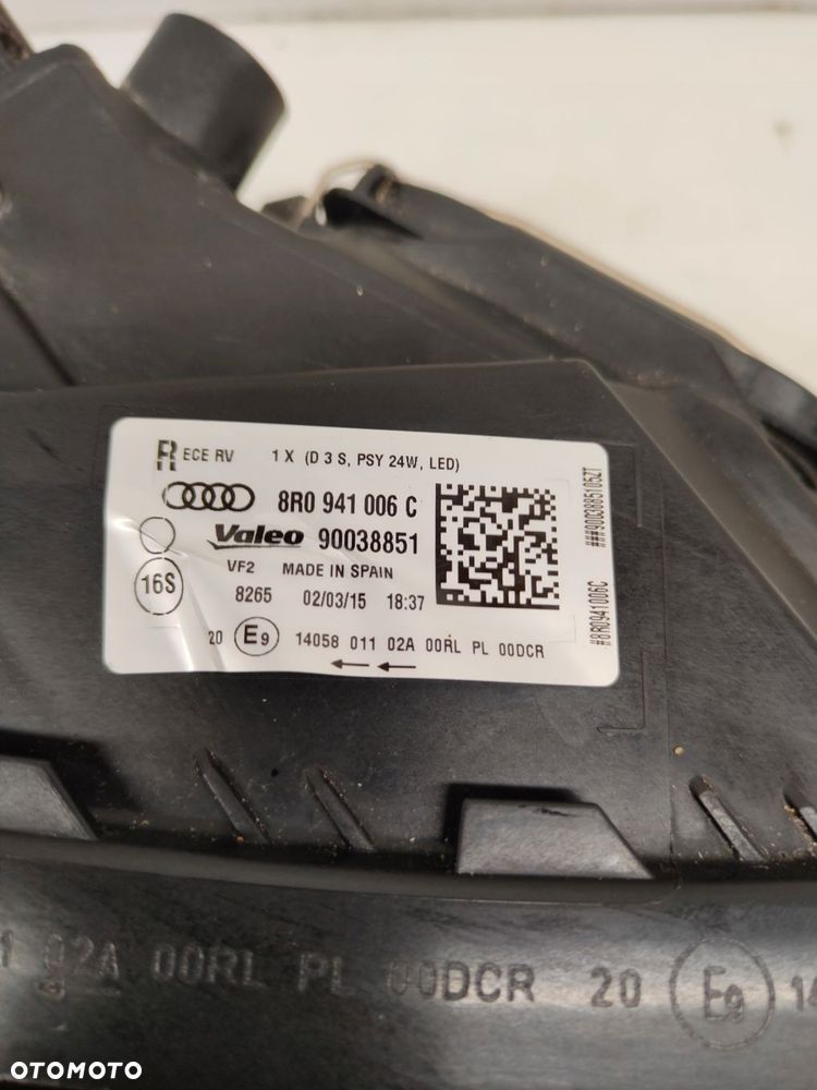 reflektor prawy xenon audi q5 lift 8r0941006c - 4