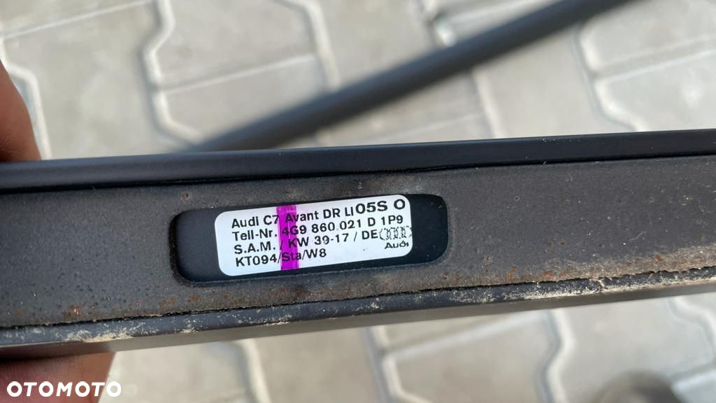 RELINGI DACHOWE AUDI A6 C7 KOMBI S-LINE CZARNE 4G9860022D 4G9860021D - 5