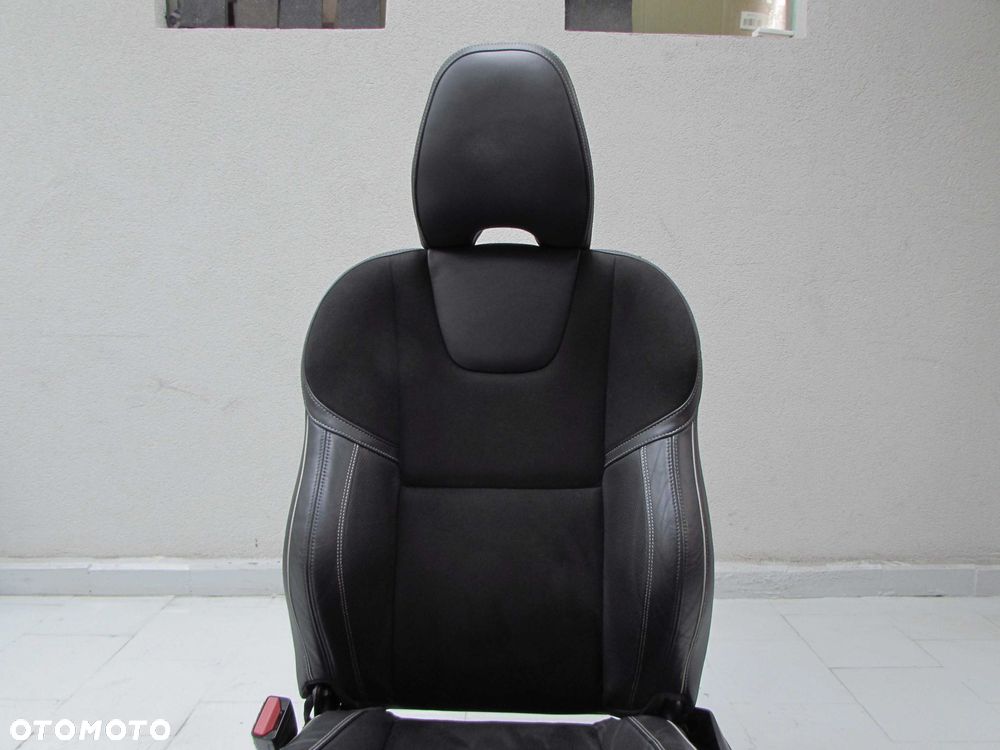 VOLVO S60 II 10-17 R DESIGN FOTELE SIEDZENIA KANAPA OPARCIE TAPICERKA SKORA ALCANTARA GRZANE - 14