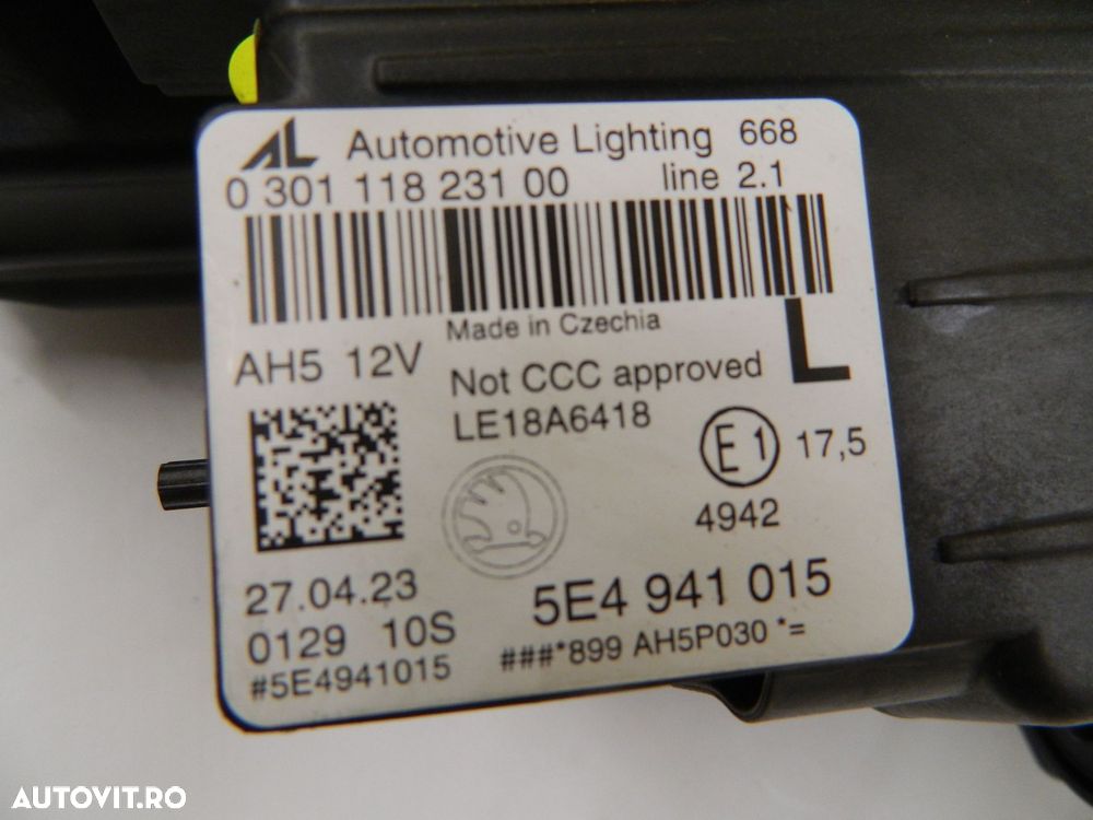 Far stanga FULL LED Skoda Octavia 4, 2019, 2020, 2021, 2022, 2023, 2024. 5E4941015. - 7