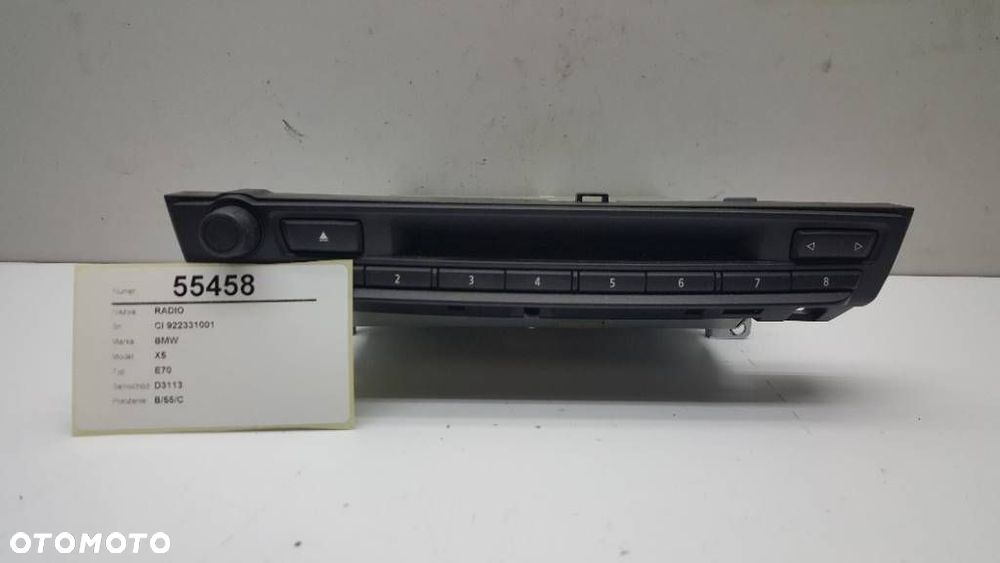 RADIO CZYTNIK CD 9223310 BMW X5 E70 EUROPA - 2