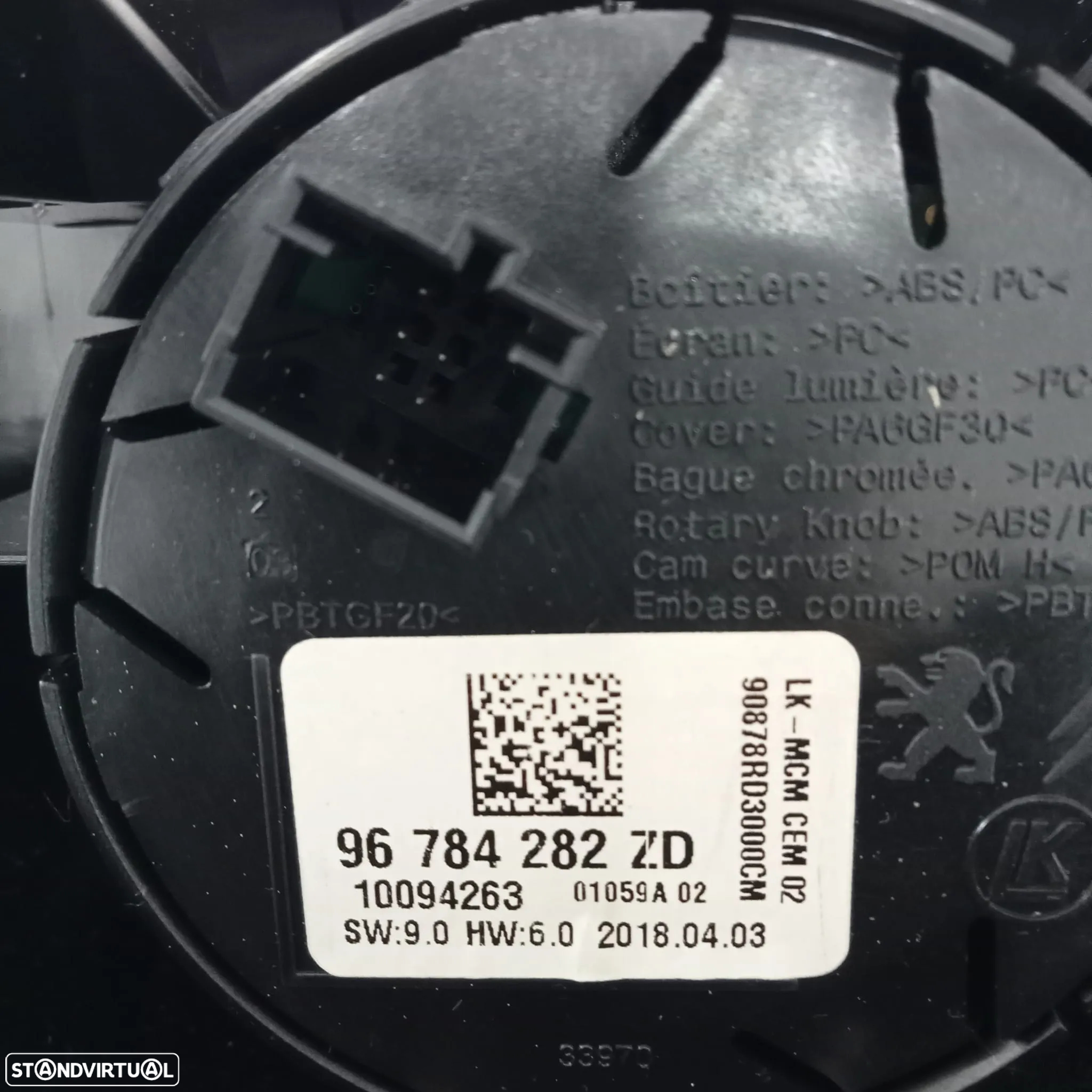 Comando da Tração ESP - Peugeot 2008 / Citroen C3 Aircross 96784282ZD - 2