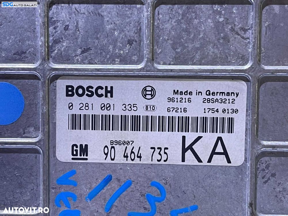 ECU Calculator Motor Opel Vectra B 2.0 DTI 1998 - 2002 Cod 90464735 0281001335 [L2675] - 2