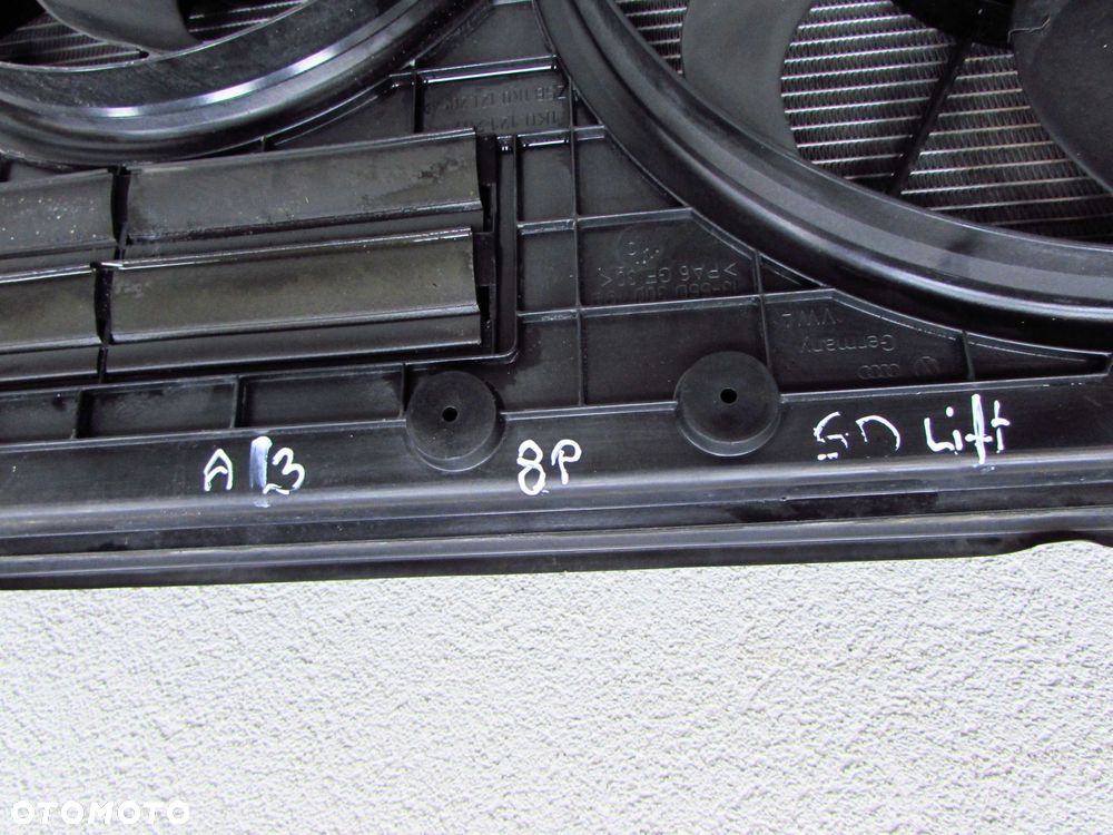 AUDI A3 8P 1.8 2.0 TFSI 03-10 CLODNICE WODY KLIMA INTERCOOLER WENTYLATOR 1K0121207BC 1K0121251DM - 11