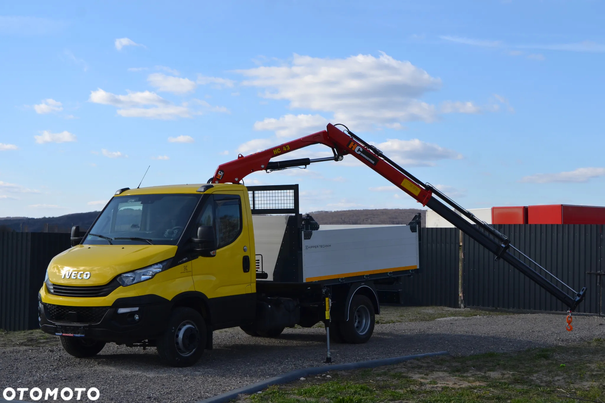 Iveco Daily 72-180 72C18 Nowy 3-stronny WYWROT Żuraw HDS Dźwig HC 45A2 Fassi Palfinger HMF Kiper Wywrotka - 9