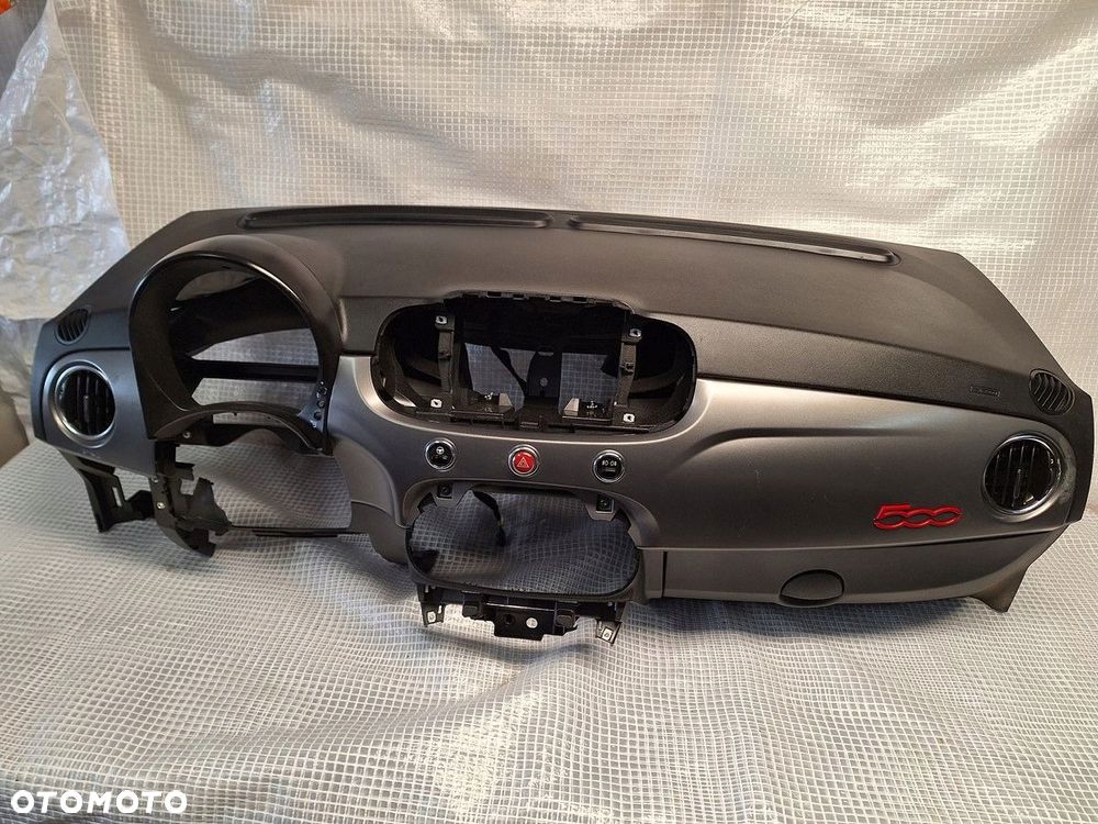 fiat 500 lift 2015- konsola deska pulpit czarna orginal demont super stan - 1