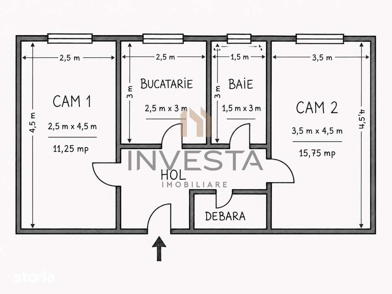 Apartament 2 camere decomandat, etaj intermediar, zona Mihai Viteazu! — fotografia 1
