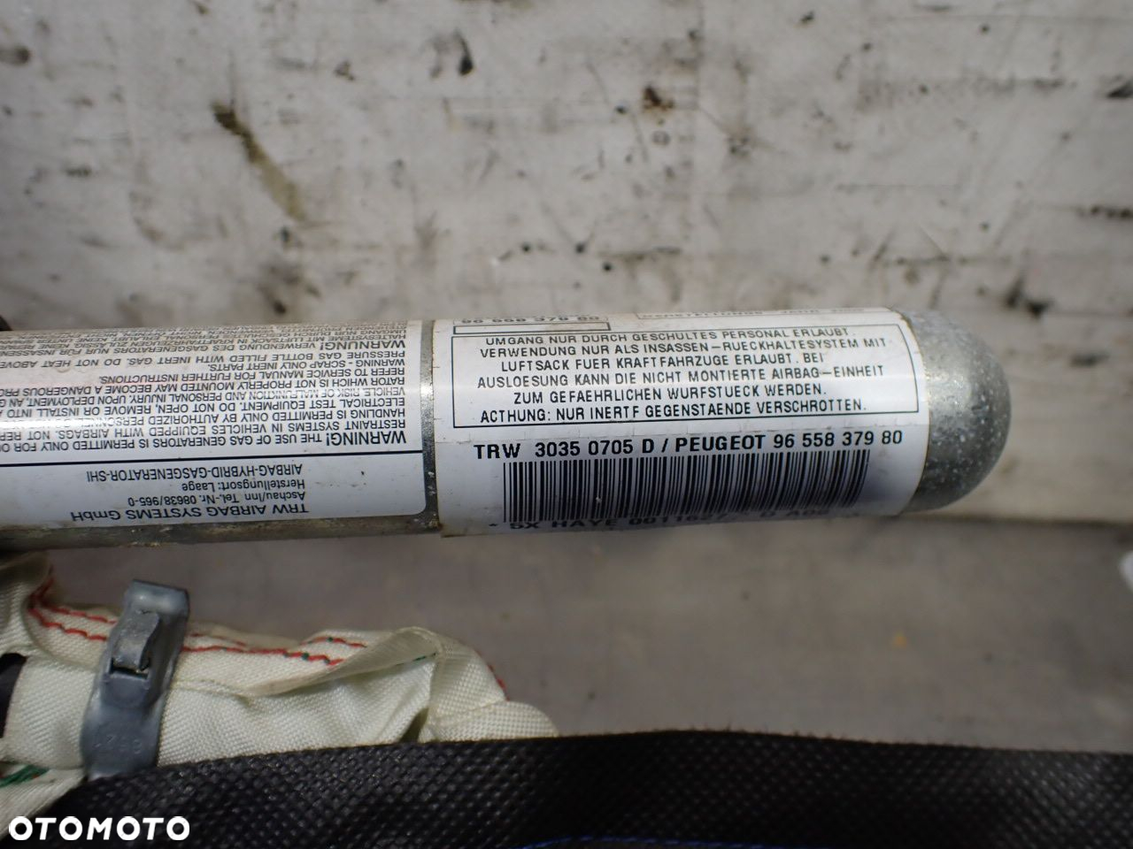 KURTYNA POWIETRZNA LEWA KIEROWCY PEUGEOT 1007 1.6 9655837980 - 6