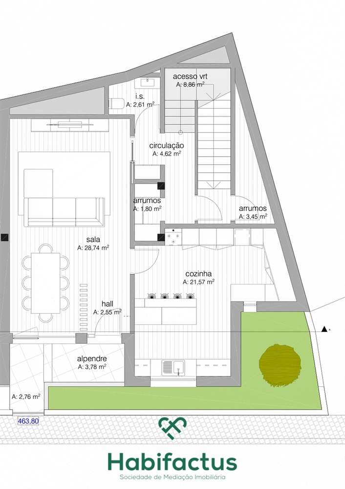Moradia em banda T3 em construção junto ao Instituto Politécnico de Vi - Grande imagem: 5/8