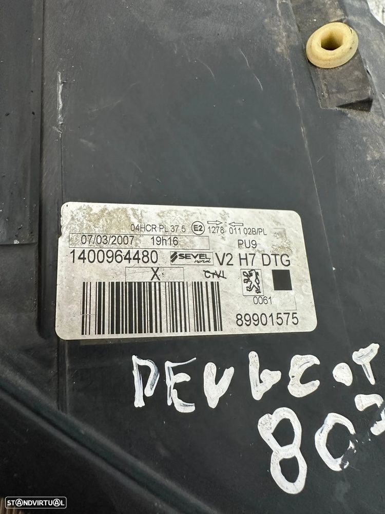 .Oticas Farol Frente Frontal Esquerda Direita Original PSA Peugeot 807 1400964480 1400964580 2002 a 2014 - 8