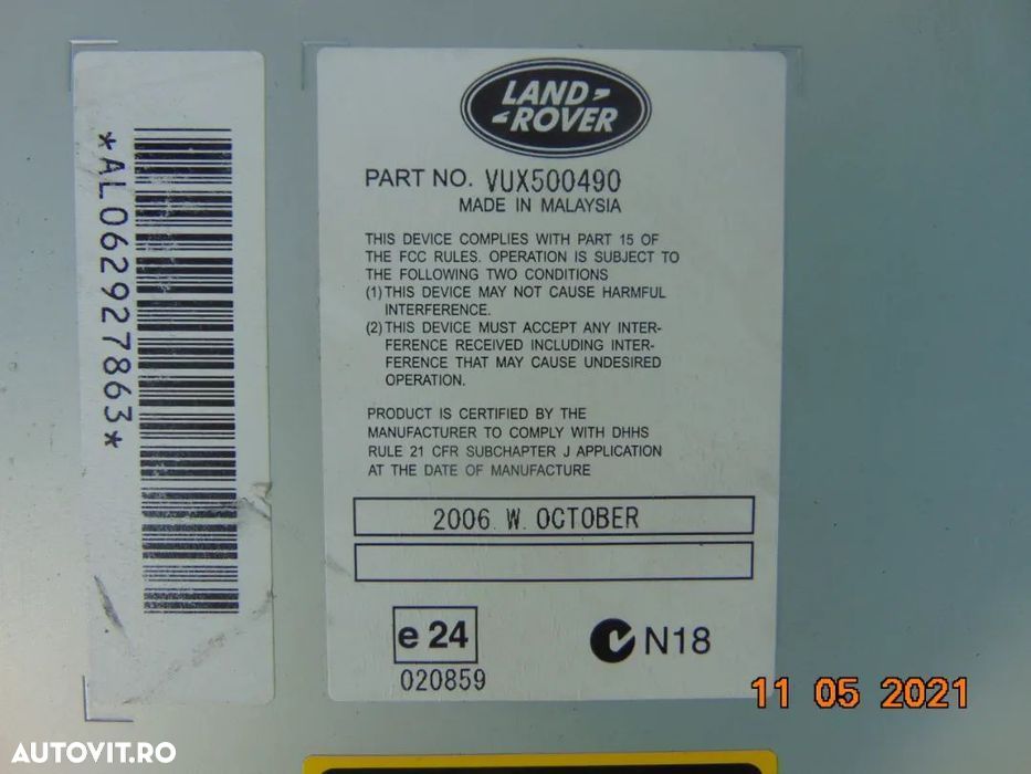 Radio CD Land Rover Discovery 3 Range rover Sport vogue - 2