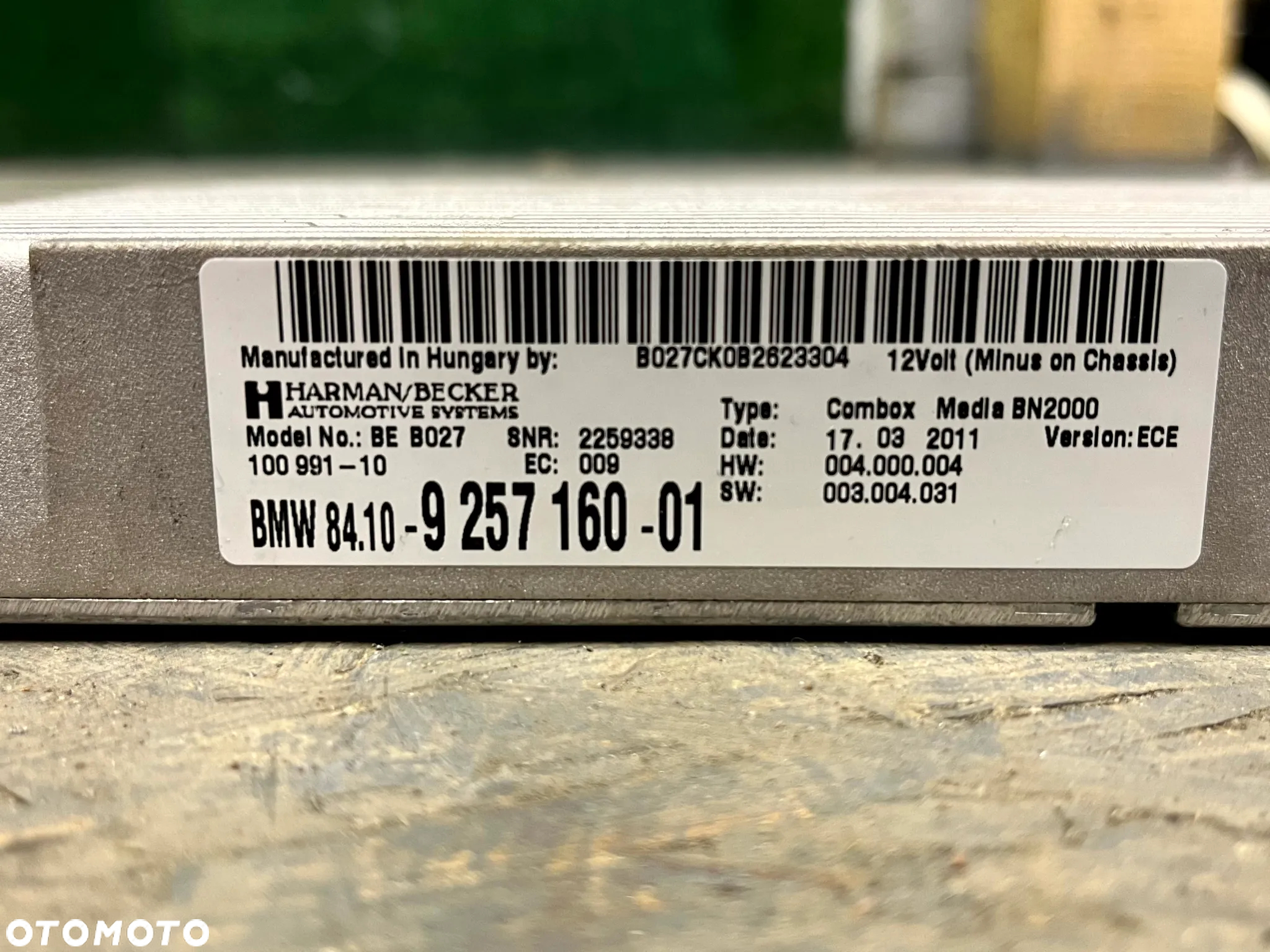 MINI COUNTRYMAN R60 CLUBMAN R61 MODUŁ STEROWNIK COMBOX WZMACNIACZ STEROWNIK HARMAN 9257160 - 4