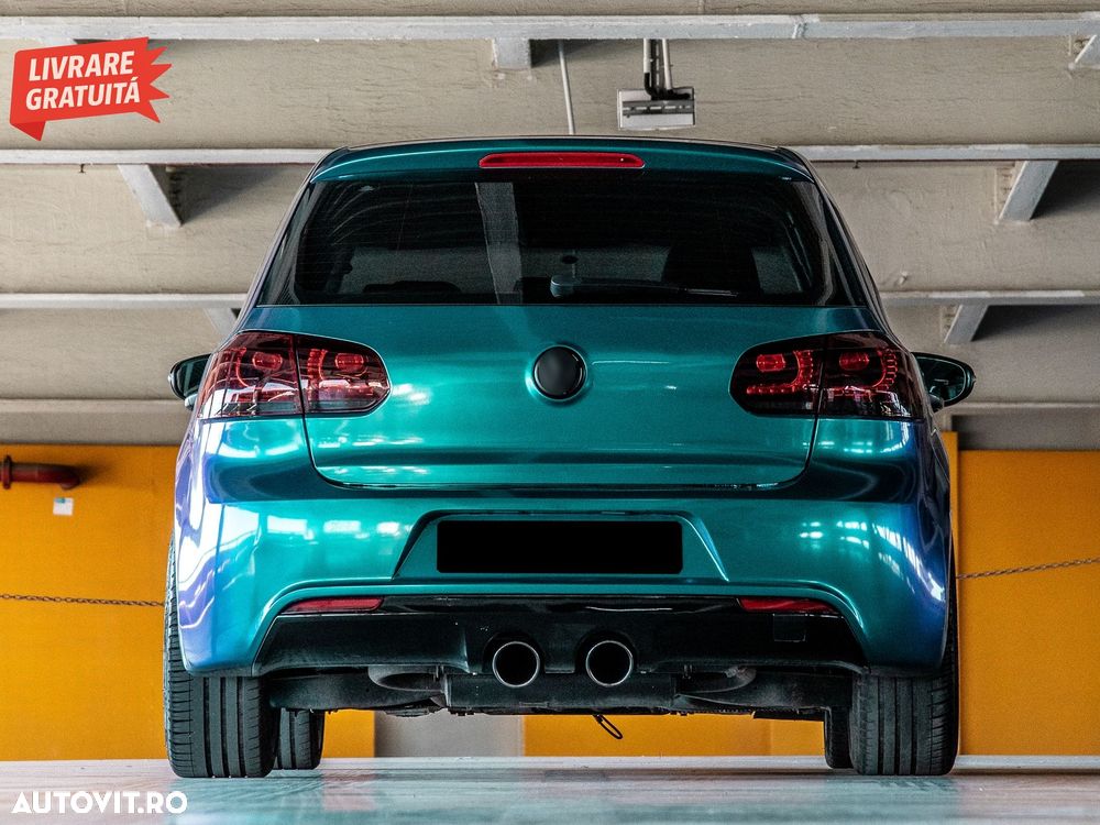 Stopuri Full LED VW Golf 6 VI (2008-2013) R20 Design Rosu Fumuriu- livrare gratuita - 12