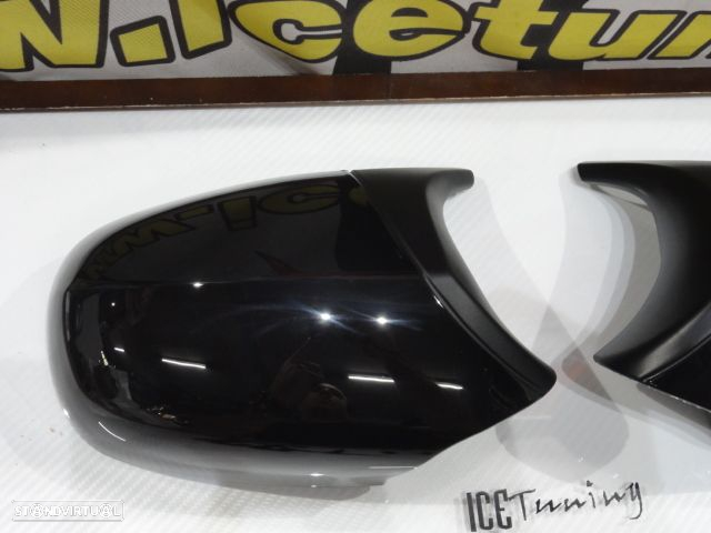 Capas / carcaça  de espelhos preto brilhante BMW E90, E91, E92, E93 2008-2013 LCI M3 Look - 7