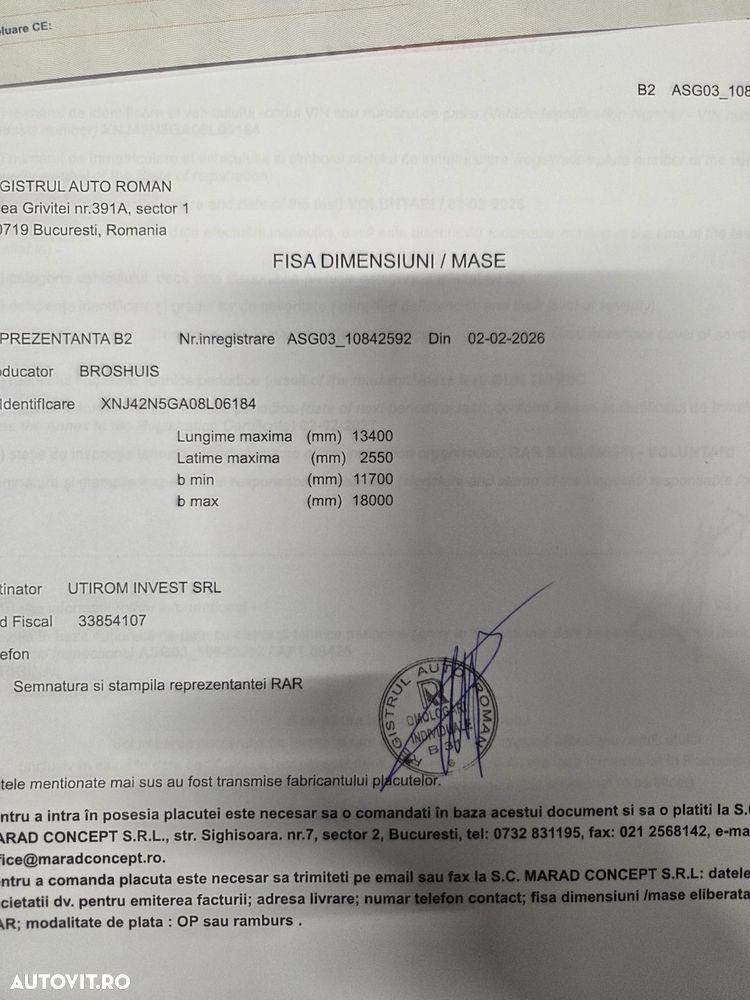 Broshuis 4AUO-4 axe, EXTENSIBILA, 2 axe viratoare, axe GIGANT, Masa propie 10,8t, Carte identitate RAR, inaltime podea 0,89m, lungime podea 9m, latime 2,55m, extensibila lateral la 3m-PROMOTIE 29.000 EUR+Tva - 11