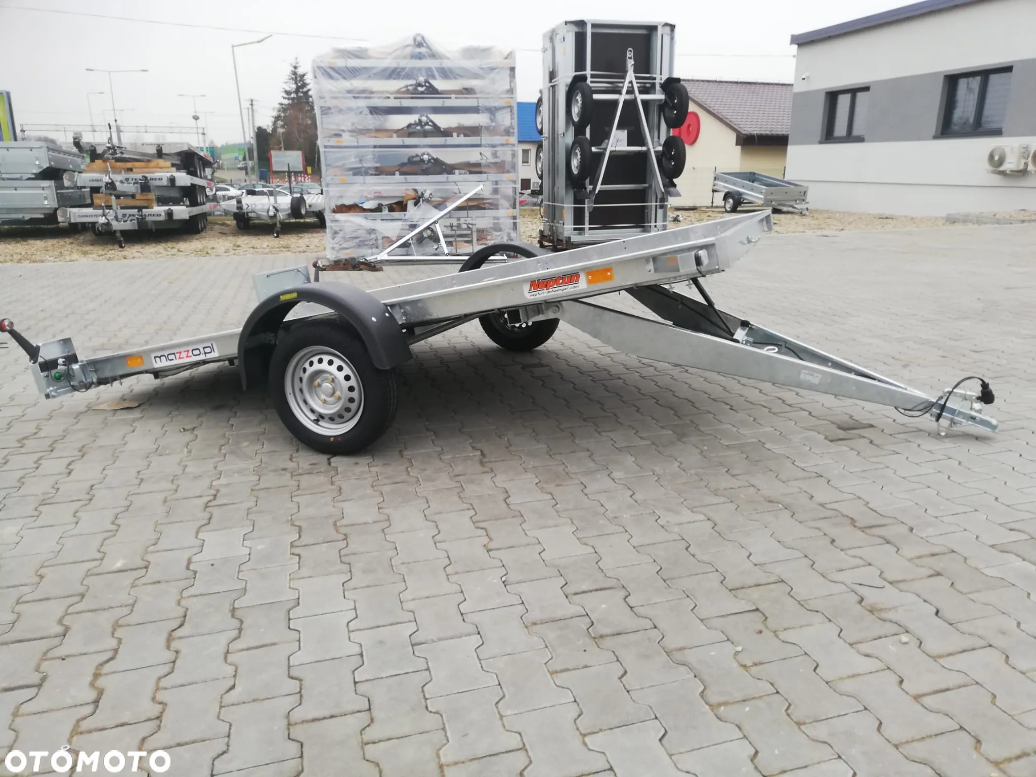 Neptun DOSTAWA! Przyczepa platforma wym. 305x166 cm, lekka SPAWANA N7-305 multi, Przyczepa idealna pod quada! DMC 750 kg GN152 - 24