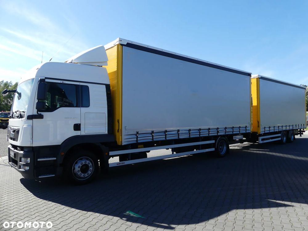 MAN TGM 18.340 / FIRANKA + WINDA / ZESTAW 38 EURO PALET / - 3
