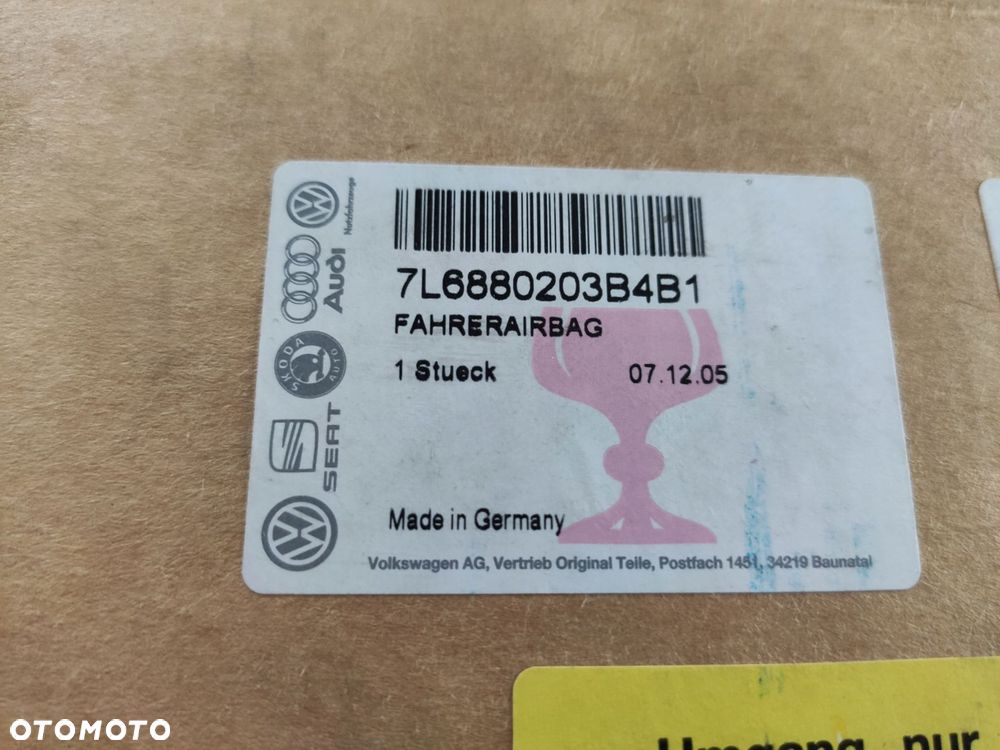 vw touareg airbag poduszka powietrzna 7l6880203b - 3