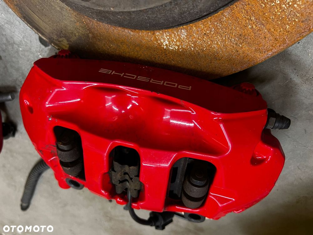 KOMPLET TARCZE HAMULCE ZACISKI PORSCHE CAYENNE II 7P5 GTS 4.8 V8 B BREMBO - 6