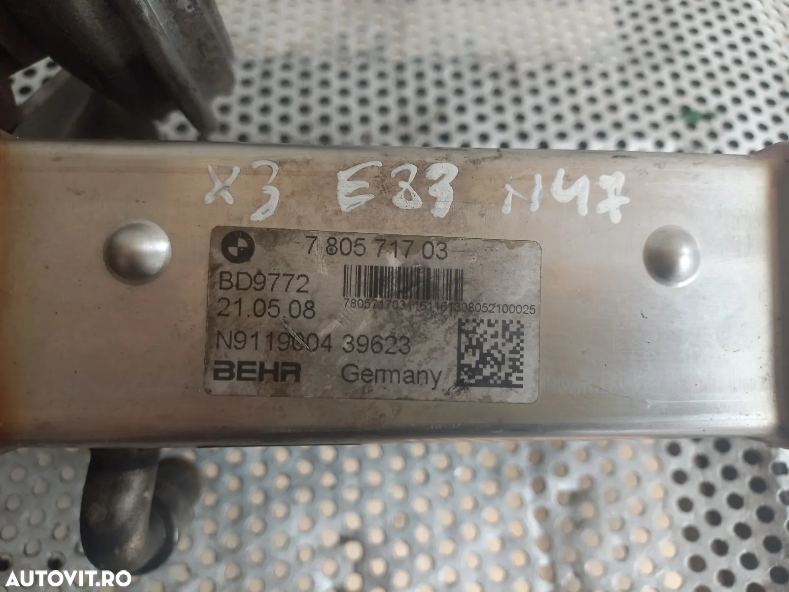 Supapa Valva Egr Racitor Gaze Egr Bmw X3 E83 X1 E84 2.0 D N47 177 Cai Cod   E90 E91 E87 E60 ETC. De - 9