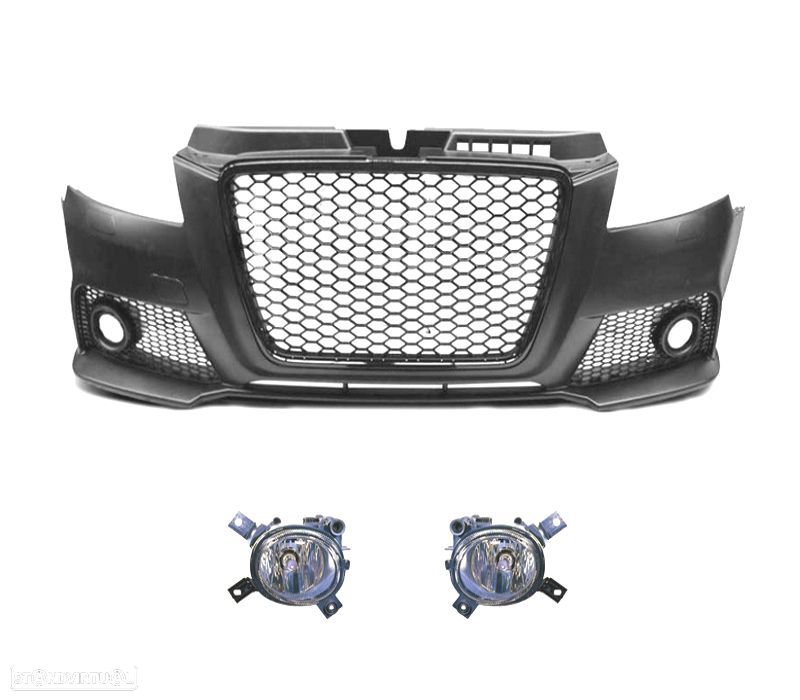 PÁRA-CHOQUES FRONTAL AUDI A3 8P 08-12 LOOK RS3 SEM PDC NEVOEIRO - 1