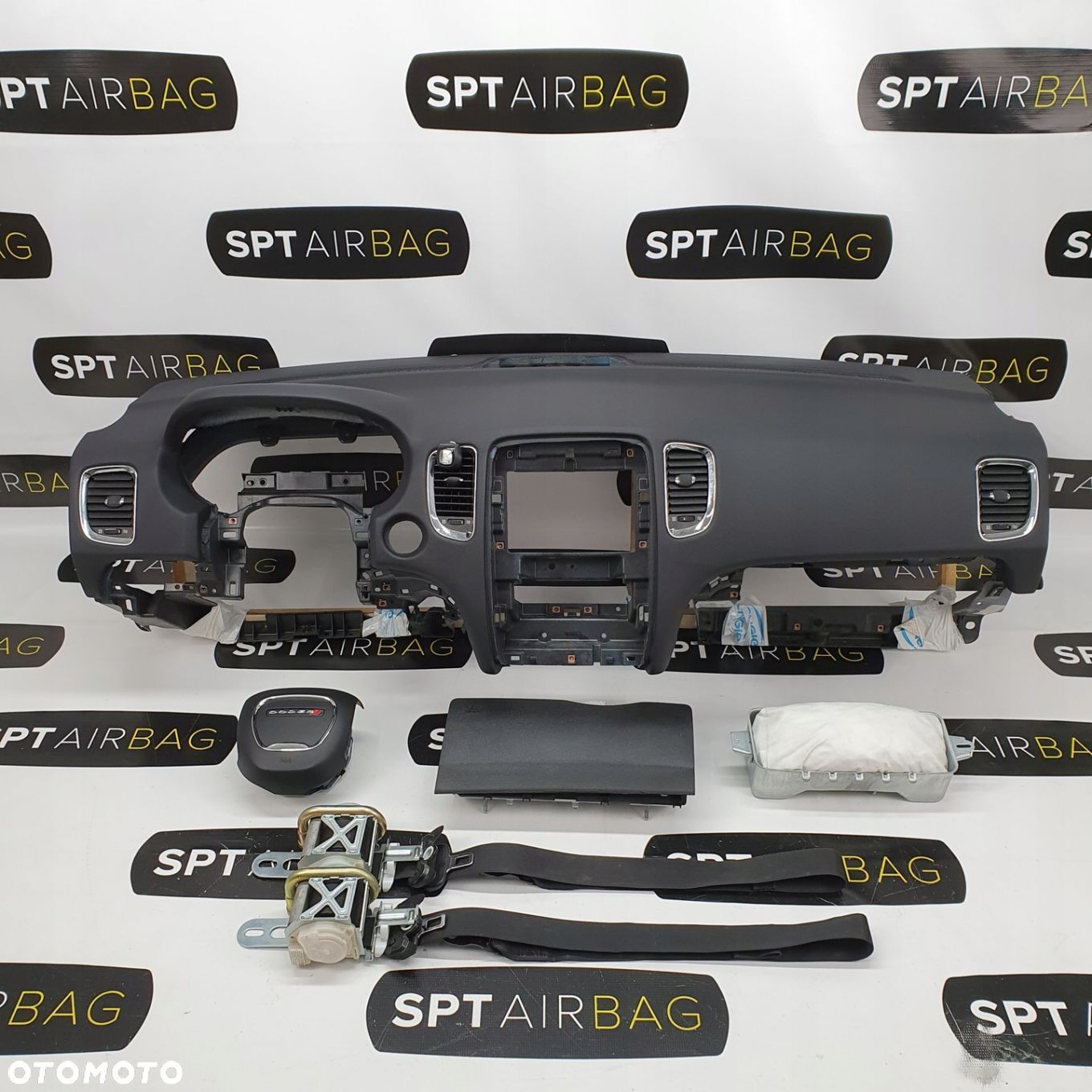 DODGE DURANGO DESKA ROZDZIELCZA KONSOLA KOKPIT PULPIT PODUSZKI AIRBAG AIR BAG PASY KIT SET - 1