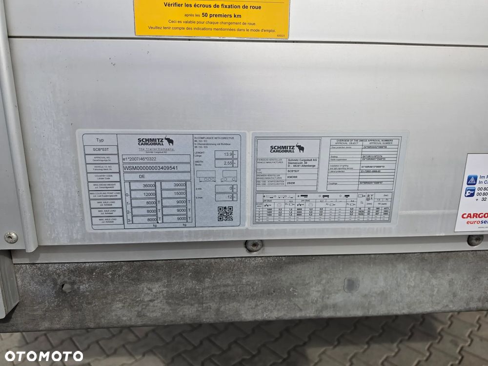 Schmitz Cargobull SCB S3T STANDARD FIRANKA , Z DE SUPER STAN MAŁY PRZEBIEG  !!! - 11