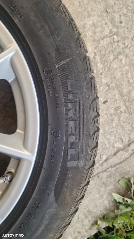 Vând roți (jante + cauciucuri) BMW Pirelli 235/55 R17 M+S senzori de presiune originali - 5