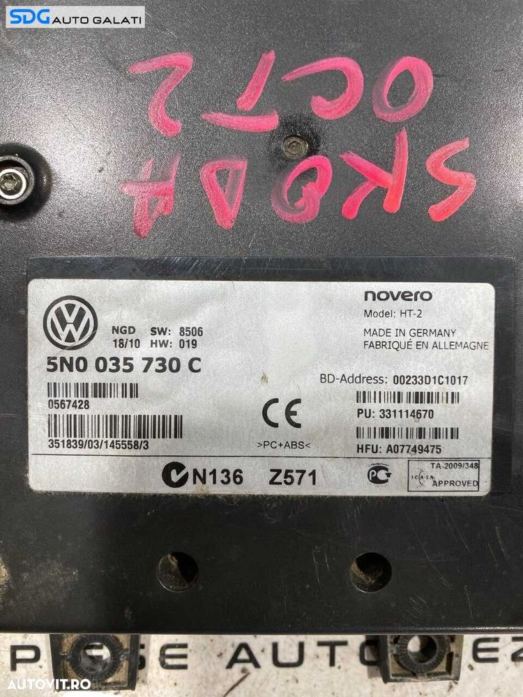 Unitate Modul Calculator Bluetooth Volkswagen Golf 6 2008 - 2014 Cod 5N0035730C [L6467] - 2