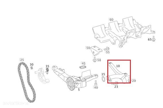 MERCEDES DIESEL OM642 Smok pompy miski olejowej OE - 2