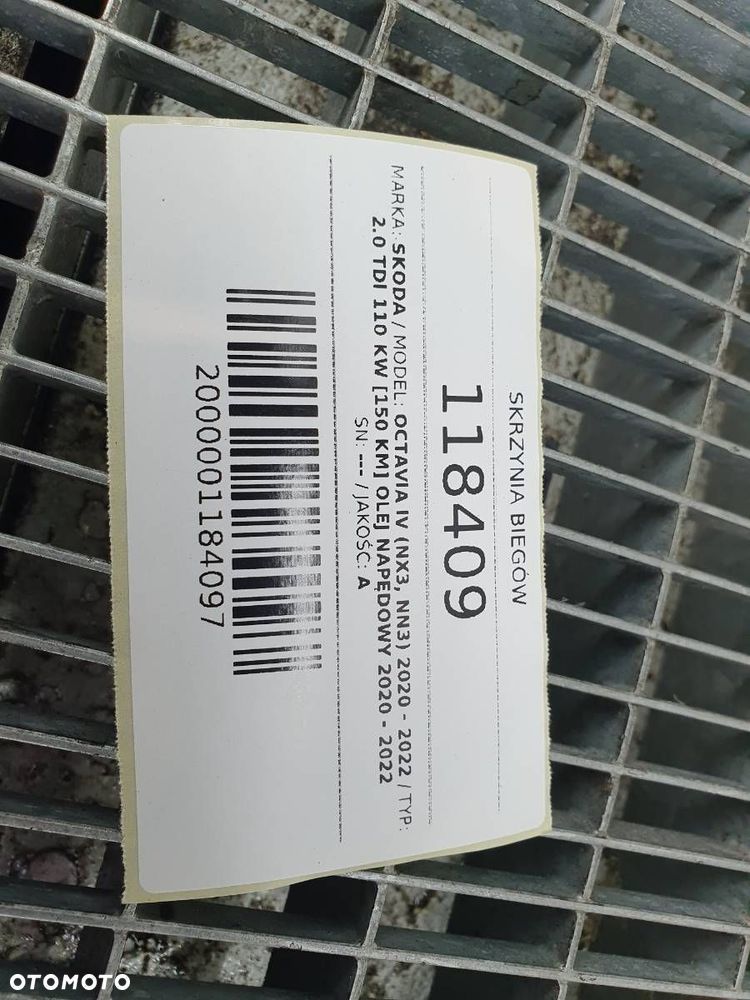 SKRZYNIA BIEGÓW WFR SKODA OCTAVIA IV 2.0 TDI 2024 LIFT - 8